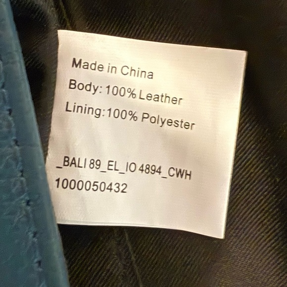 Gently Used Elliott Lucca Teal Leather Shoulder Bag - Picture 4 of 8